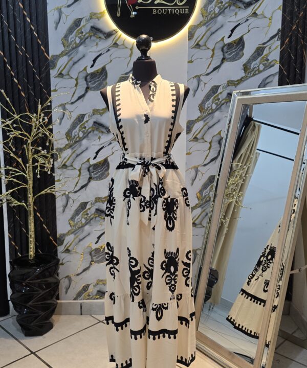 Vestido maxi camisero con talla grande $1308