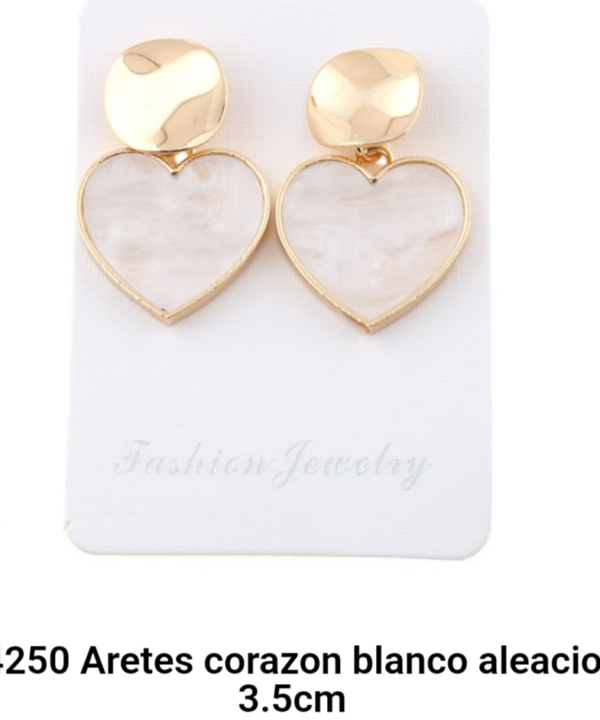 Aretes corazón acero inoxidable