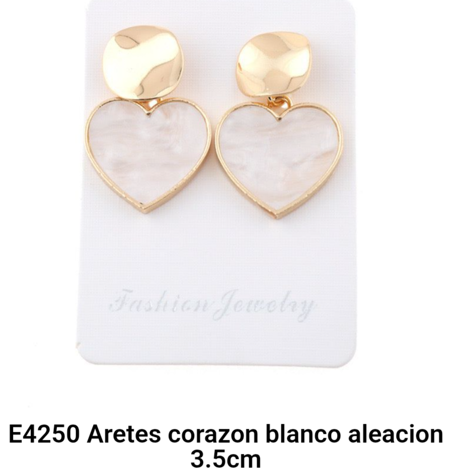Aretes corazón acero inoxidable