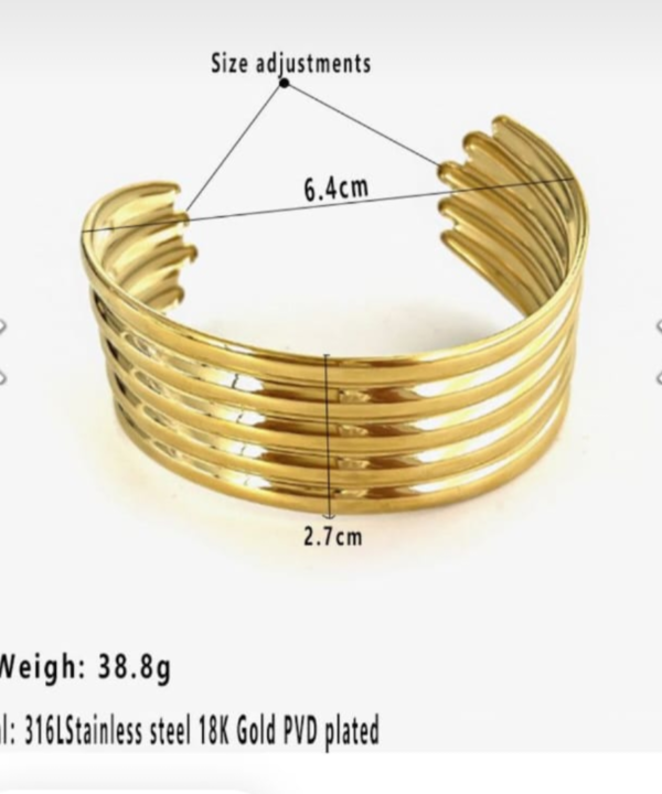 Brazalete dorado acero inoxidable