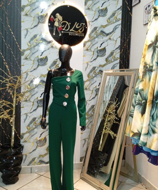 jumpsuit asimétrico de fiesta talla grande