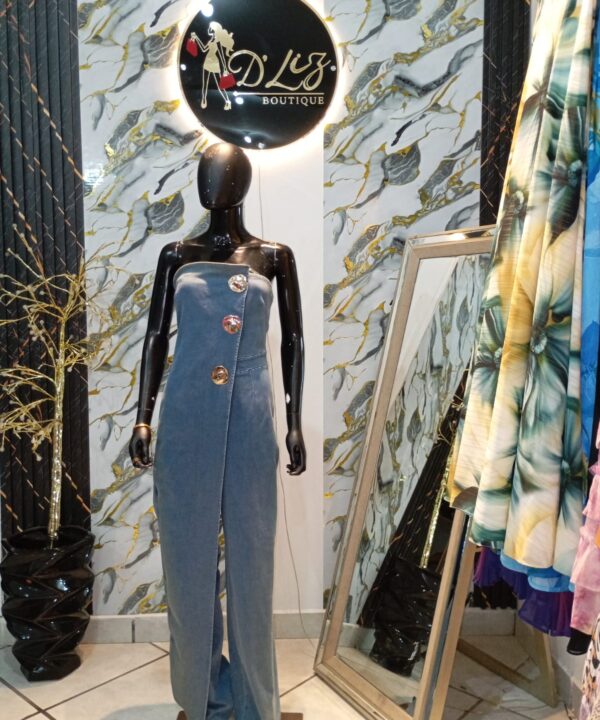 Jumpsuit de mezclilla strapless